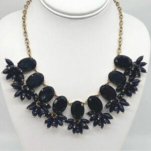 J. Crew Navy Blue Beaded Jeweled Necklace